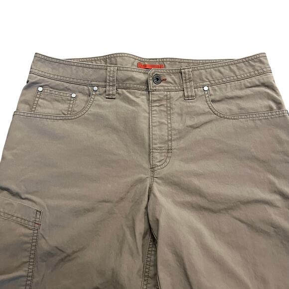 LL Bean Mens Brown Cargo Canvas Casual Short Hiking‎ Outdoor Sz 35 - Picture 1 of 5